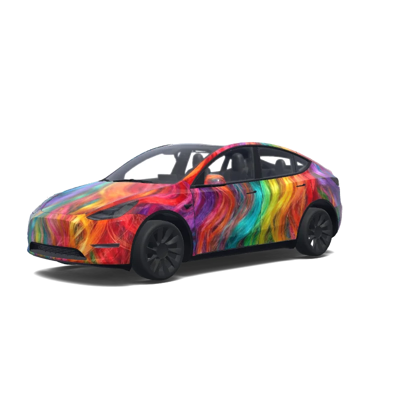 Tesla Model Y custom wrap design