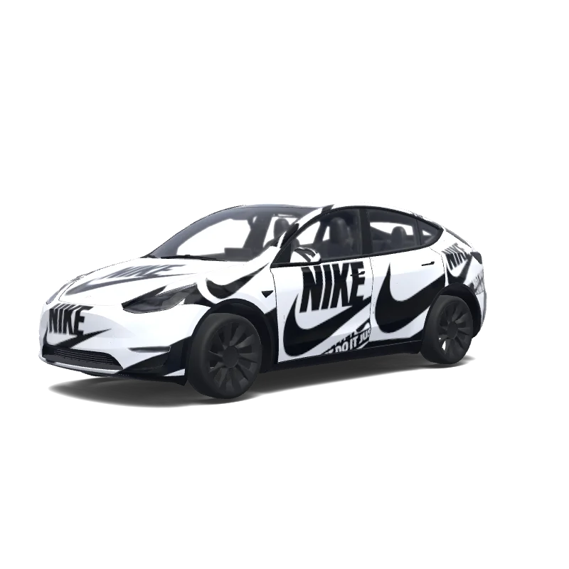 Tesla Model Y custom wrap design