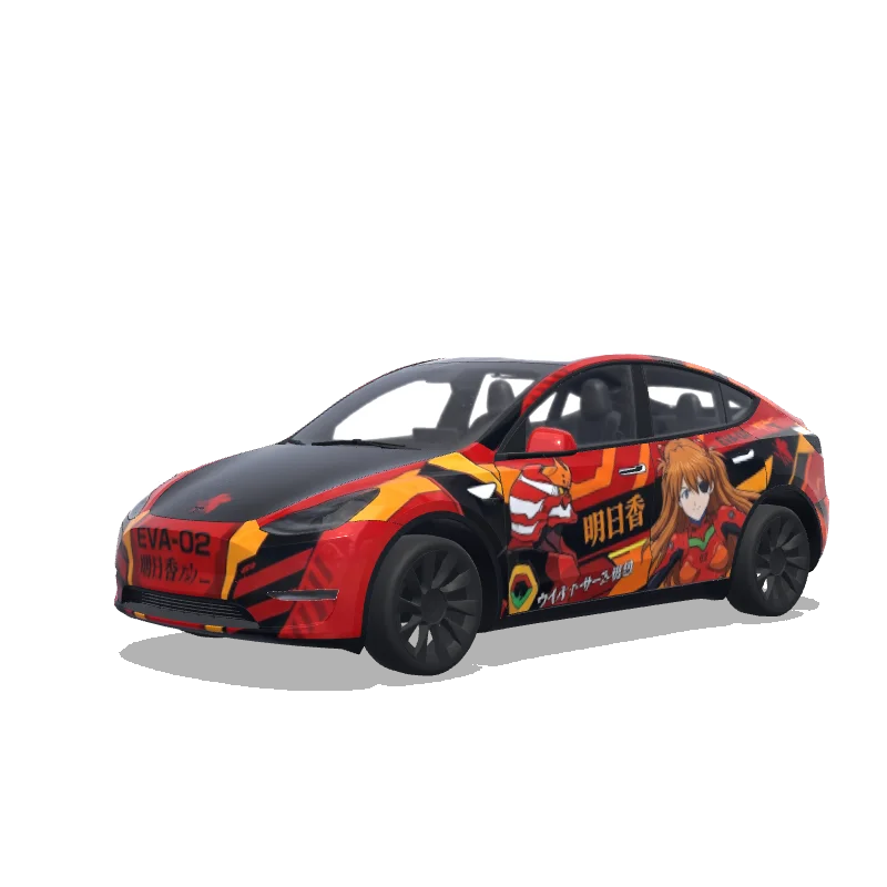 Tesla Model Y custom wrap design