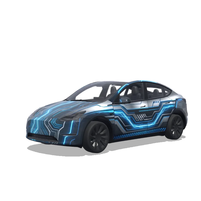 Tesla Model Y custom wrap design