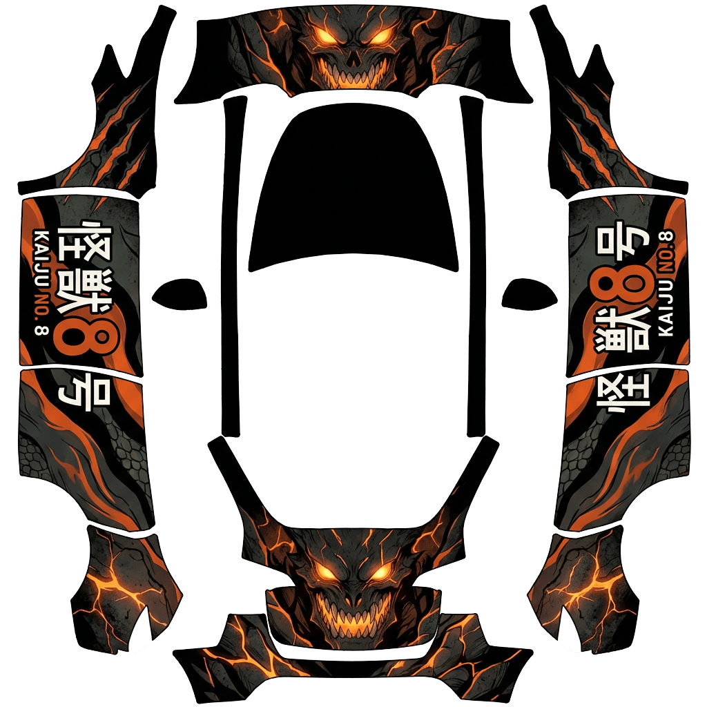 Model Y-folieringsdesign - flat wrap PNG for Model Y Paint Shop