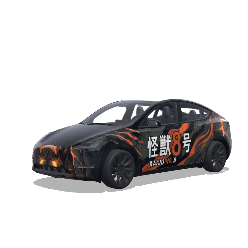 Tesla Model Y custom wrap design
