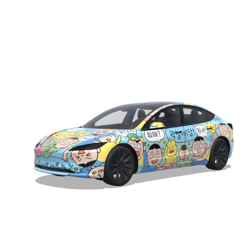Tesla Model 3 (2024+ Standard/Premium) custom wrap design