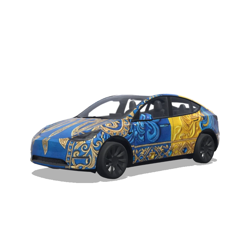Tesla Model Y custom wrap design
