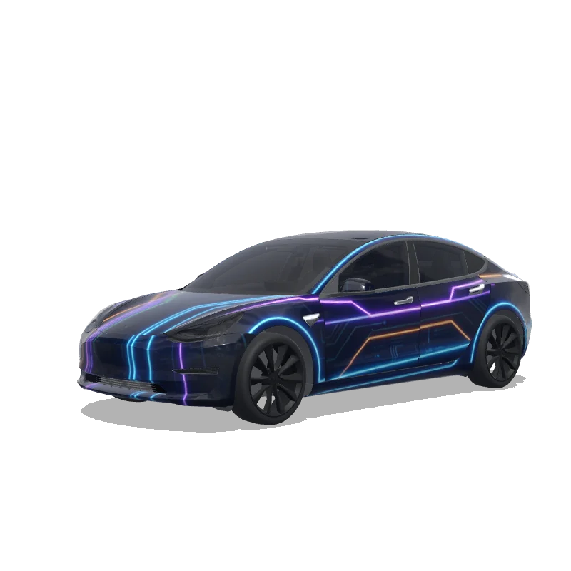 Tesla Model 3 custom wrap design
