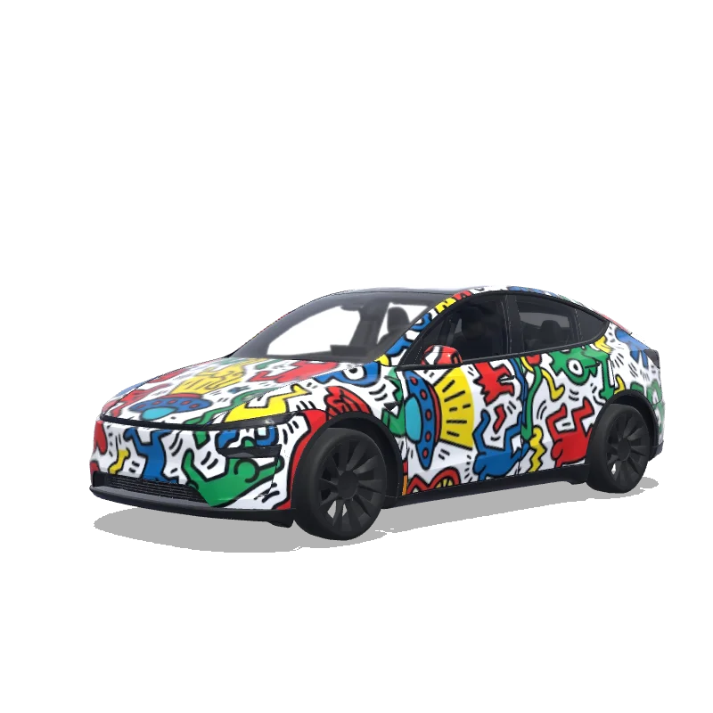 Tesla Model Y (2025+ Premium) custom wrap design