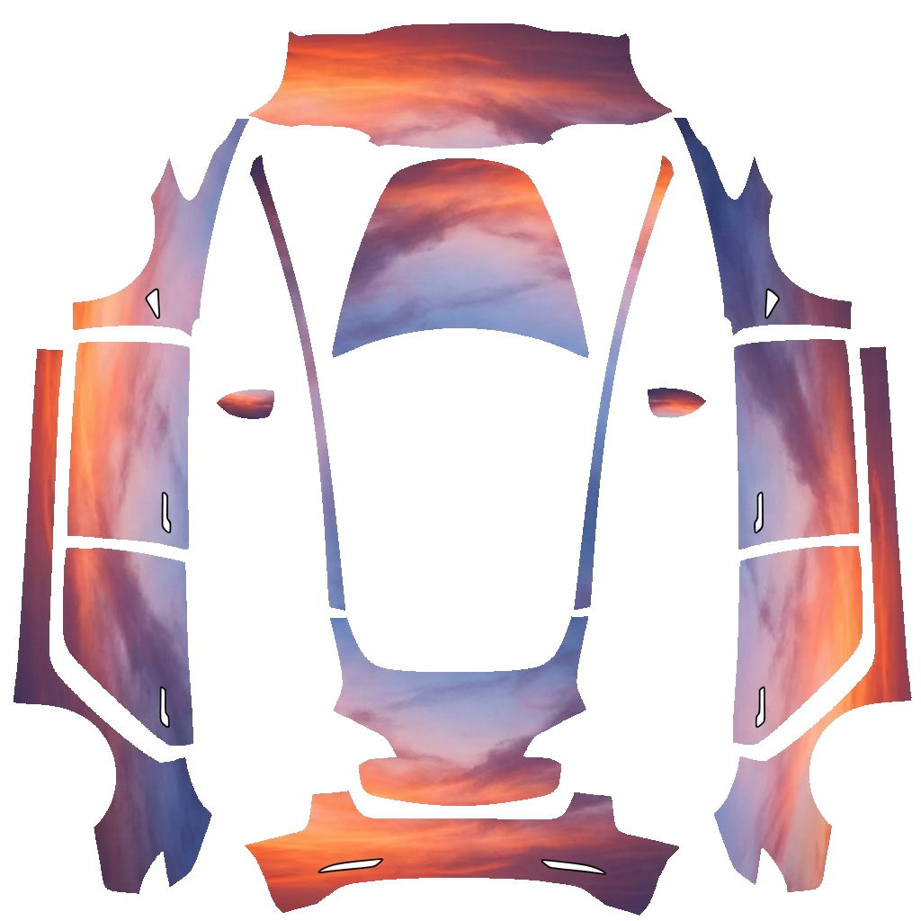 Model 3 Wrap Design - flat wrap PNG for Model 3 Paint Shop