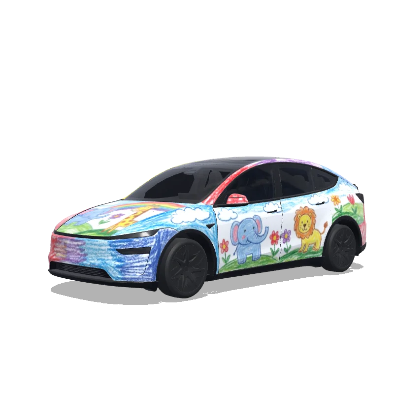 Tesla Model Y L custom wrap design