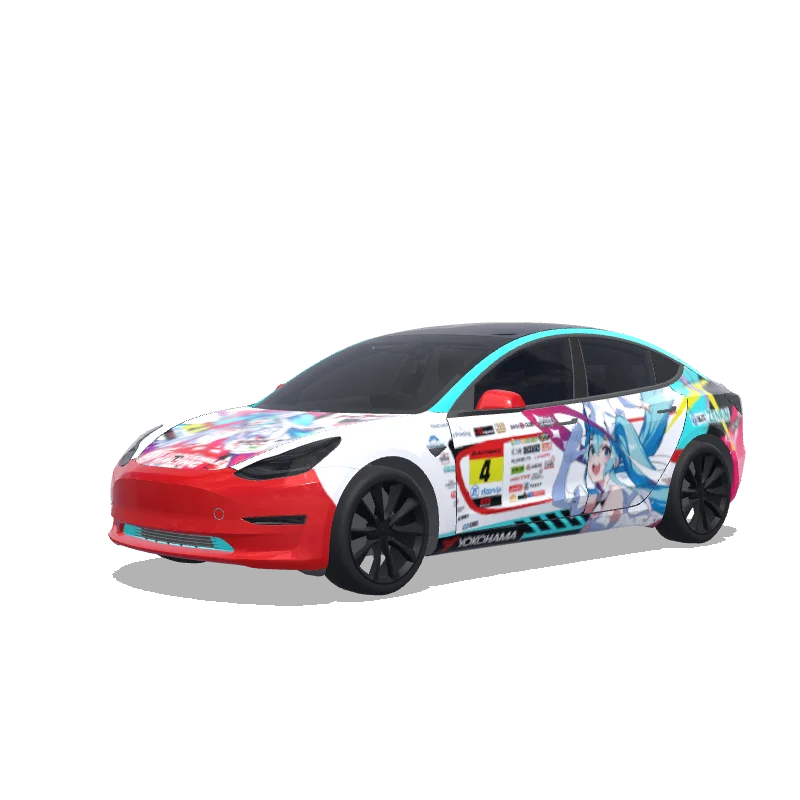 Hatsune Miku - Tesla Model 3 wrap