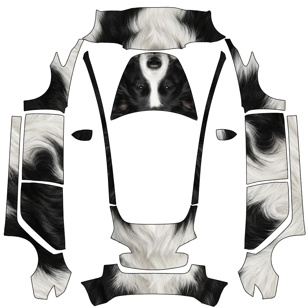 Model 3-folieringsdesign - flat wrap PNG for Model 3 Paint Shop