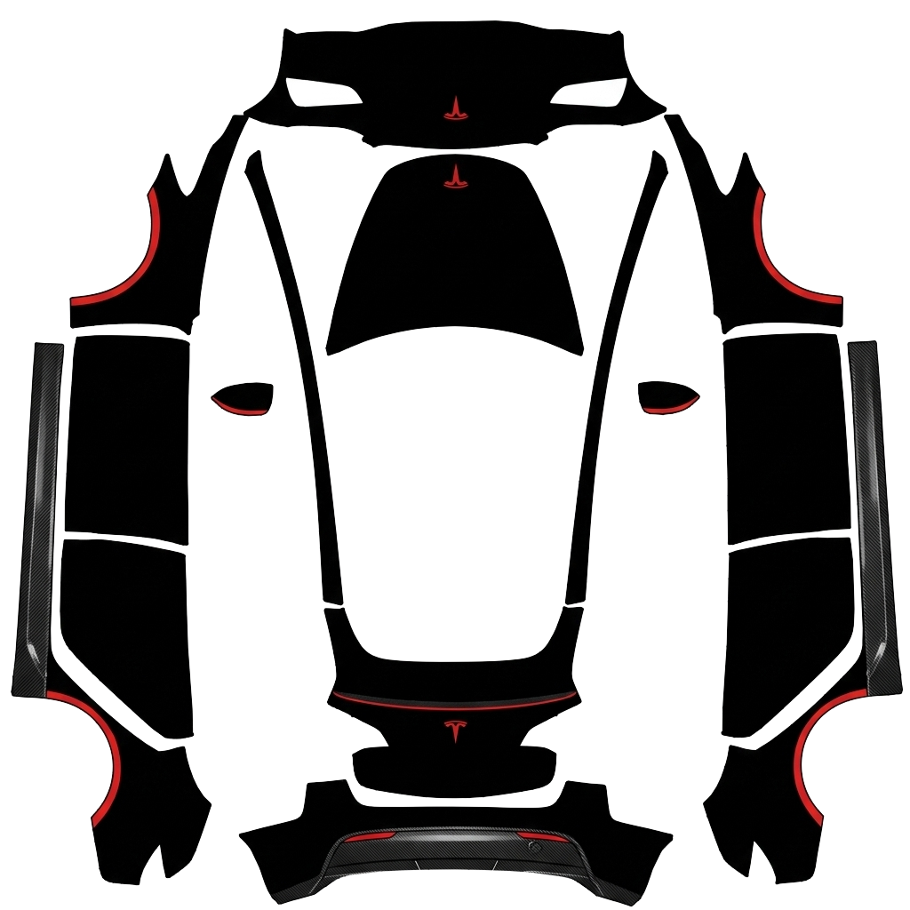 Model 3 Wrap Design - flat wrap PNG for Model 3 Paint Shop