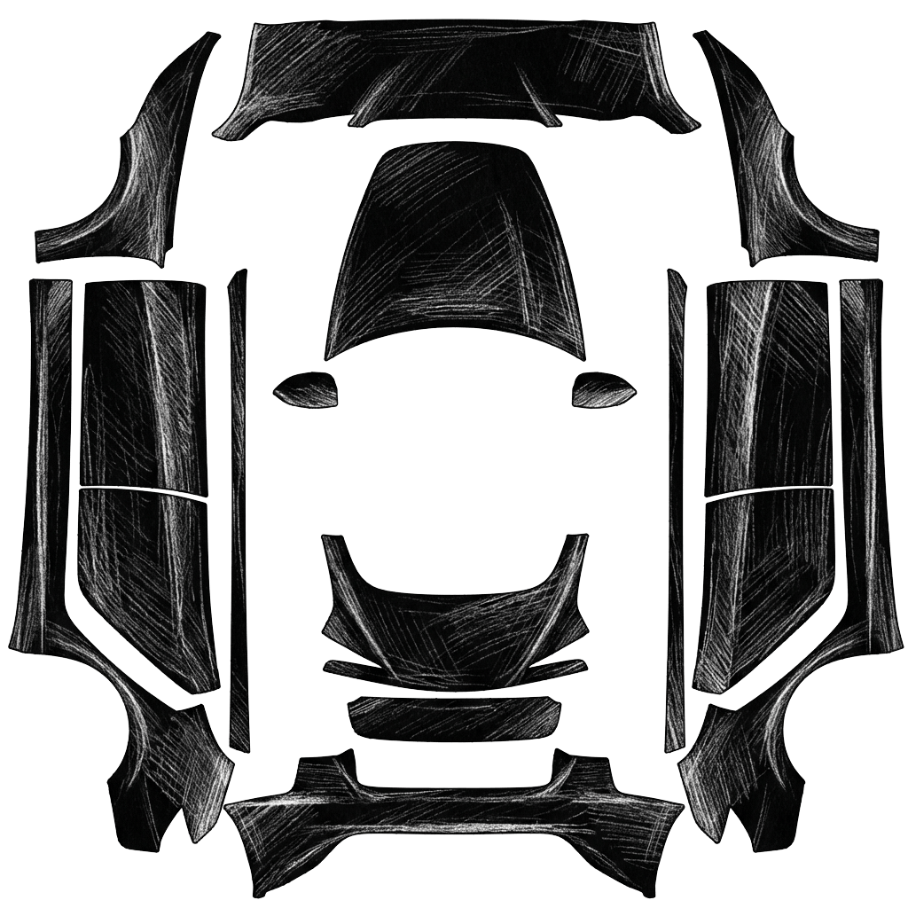 Model 3 Wrap Design - flat wrap PNG for Model 3 (2024+ Standard/Premium) Paint Shop