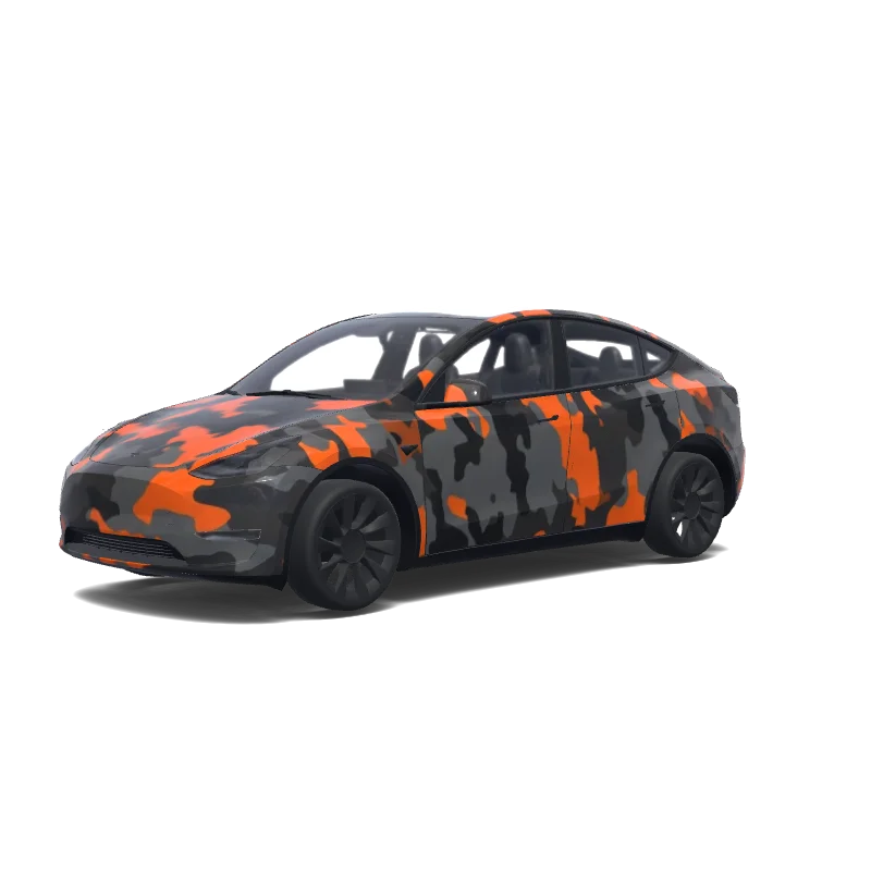 Tesla Model Y tilpasset wrap-design