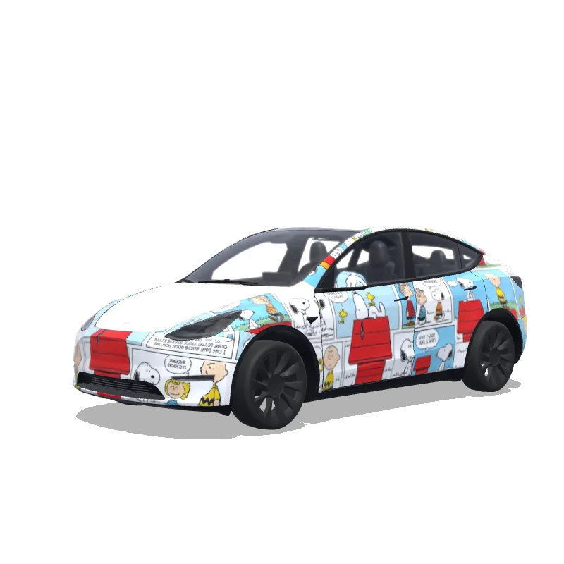 Tesla Model Y custom wrap design