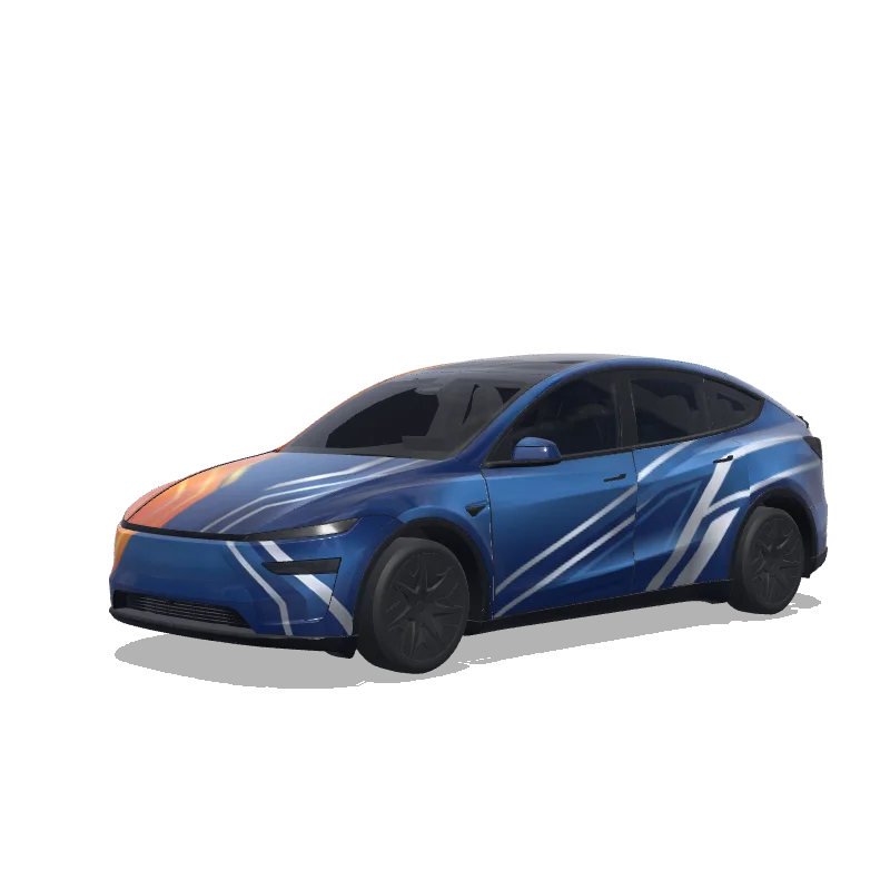 Tesla Model Y L custom wrap design