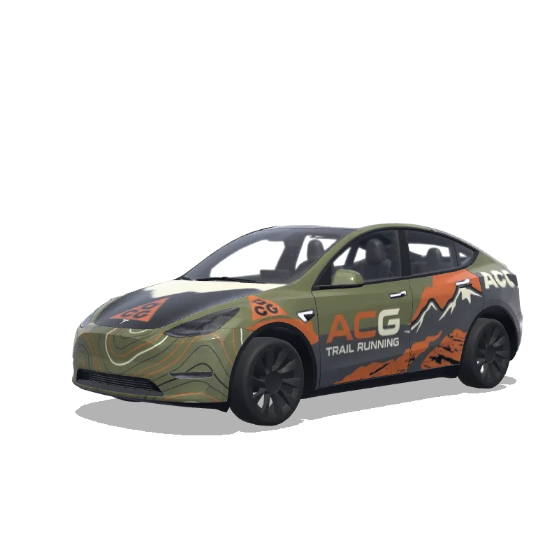 Tesla Model Y custom wrap design