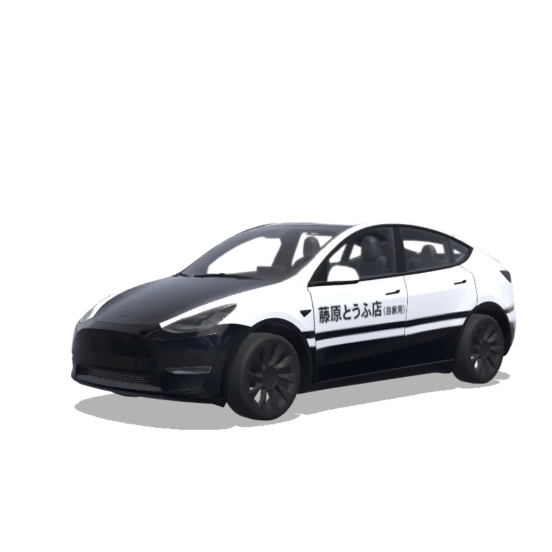 AE86 from Initial D - Tesla Model Y wrap