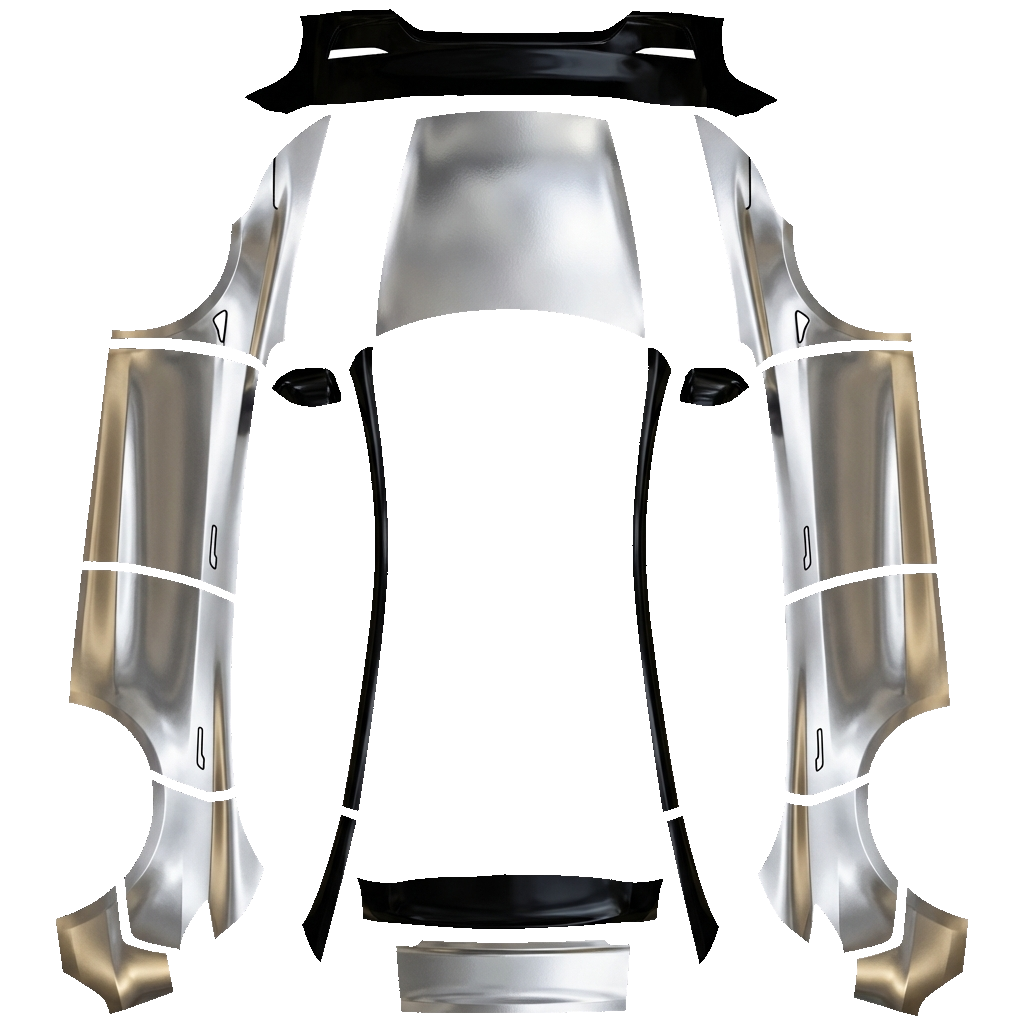 Model Y Wrap Design - flat wrap PNG for Model Y (2025+ Premium) Paint Shop