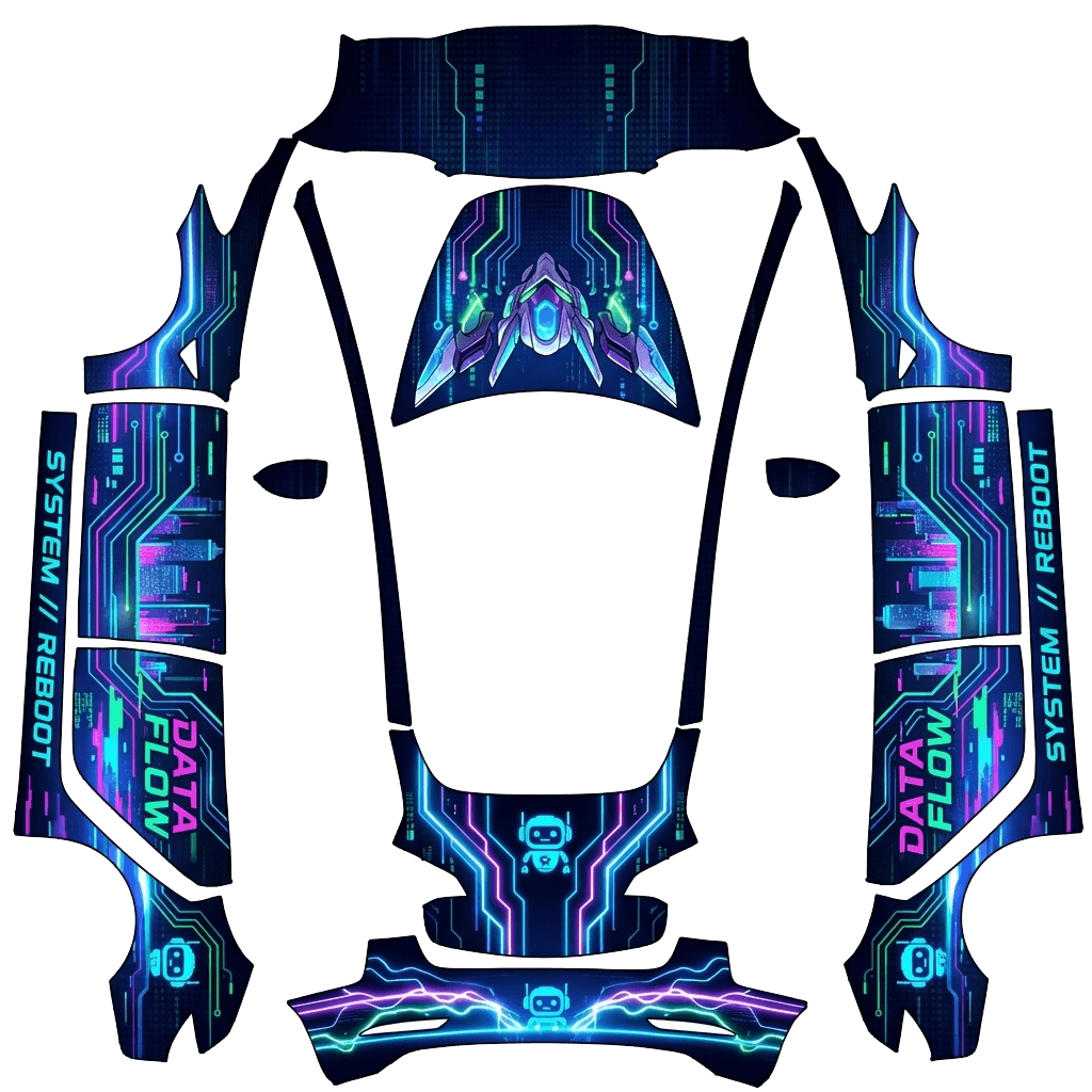 Model 3 Wrap Design - flat wrap PNG for Model 3 Paint Shop