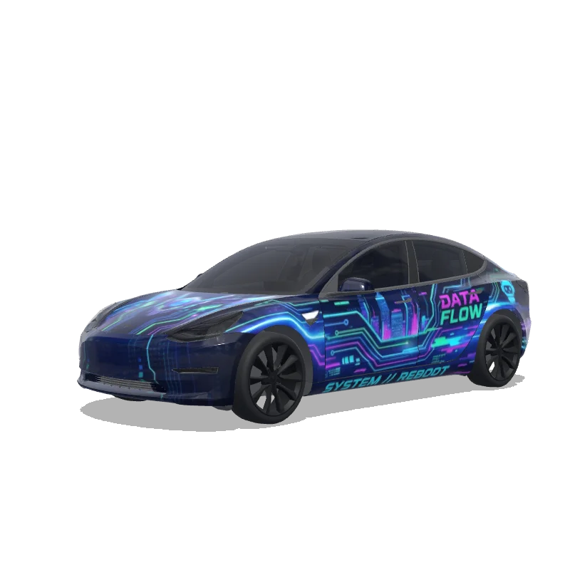 Tesla Model 3 custom wrap design