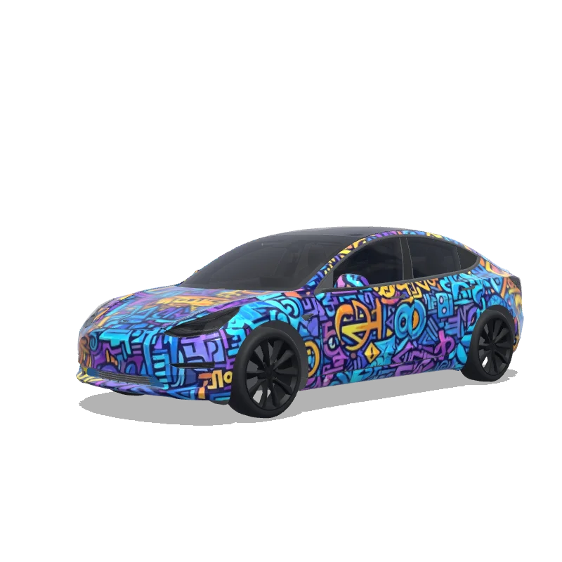 Tesla Model 3 custom wrap design