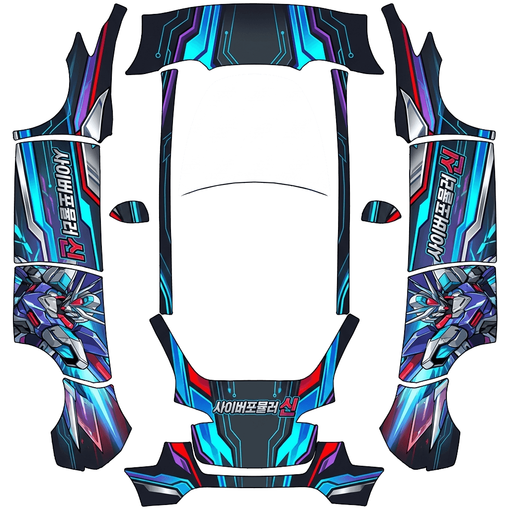 Model Y Wrap Design - flat wrap PNG for Model Y Paint Shop
