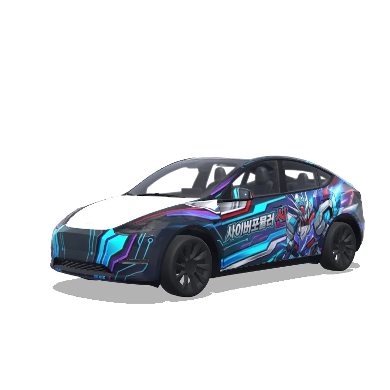 Tesla Model Y custom wrap design