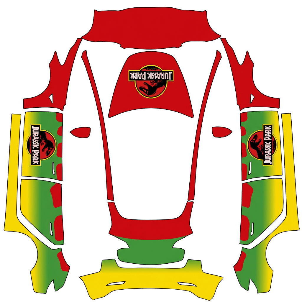 Diseño de vinilo para Model 3 - flat wrap PNG for Model 3 Paint Shop