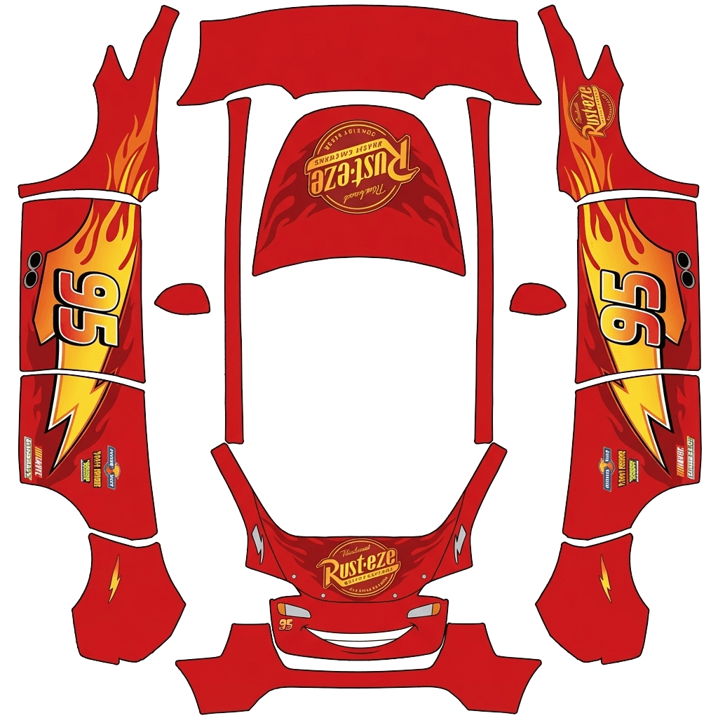 Model Y-folieringsdesign - flat wrap PNG for Model Y Paint Shop