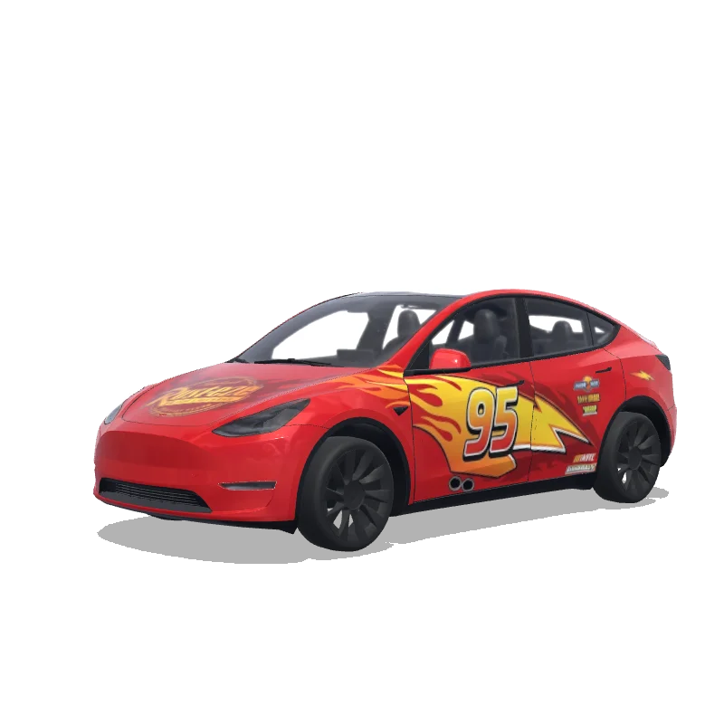 Tesla Model Y tilpasset wrap-design