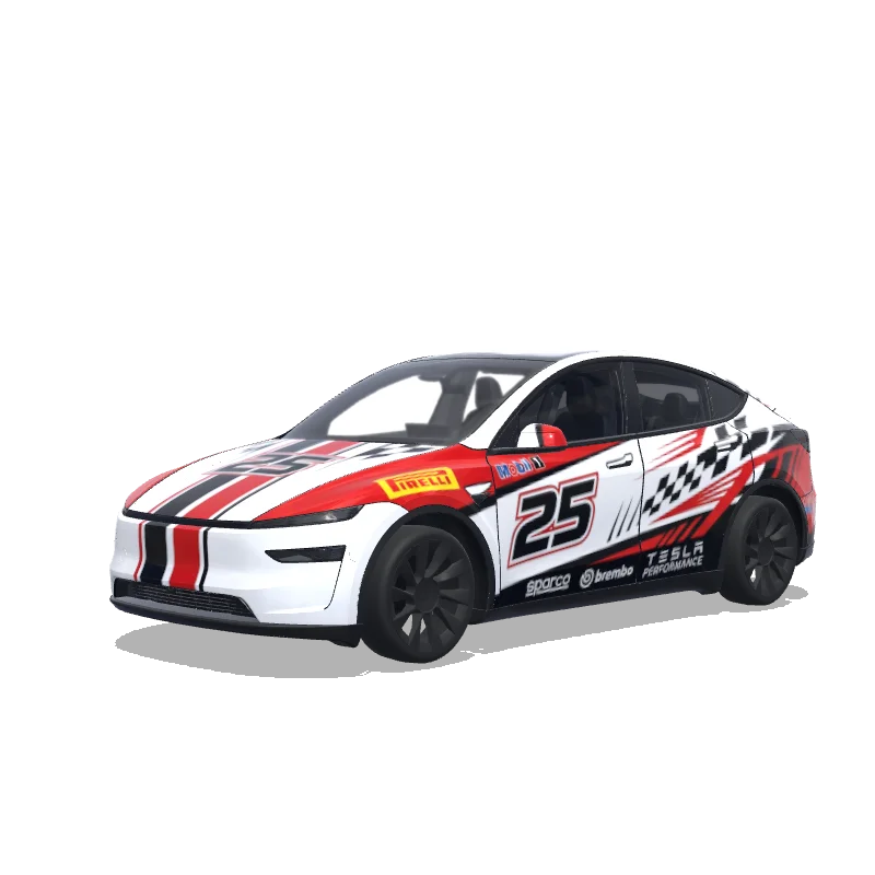 Tesla Model Y (2025+ Performance) anpassad wrap-design