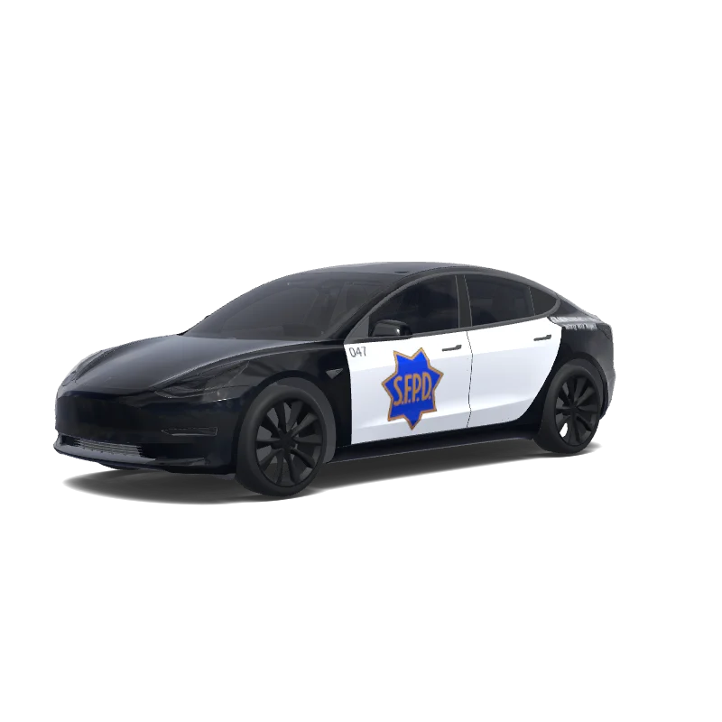 San Francisco Police Department - Tesla Model 3 wrap