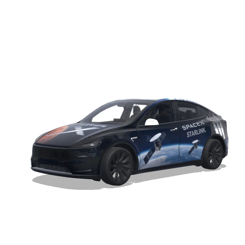 Tesla Model Y (2025+ Premium) tilpasset wrap-design