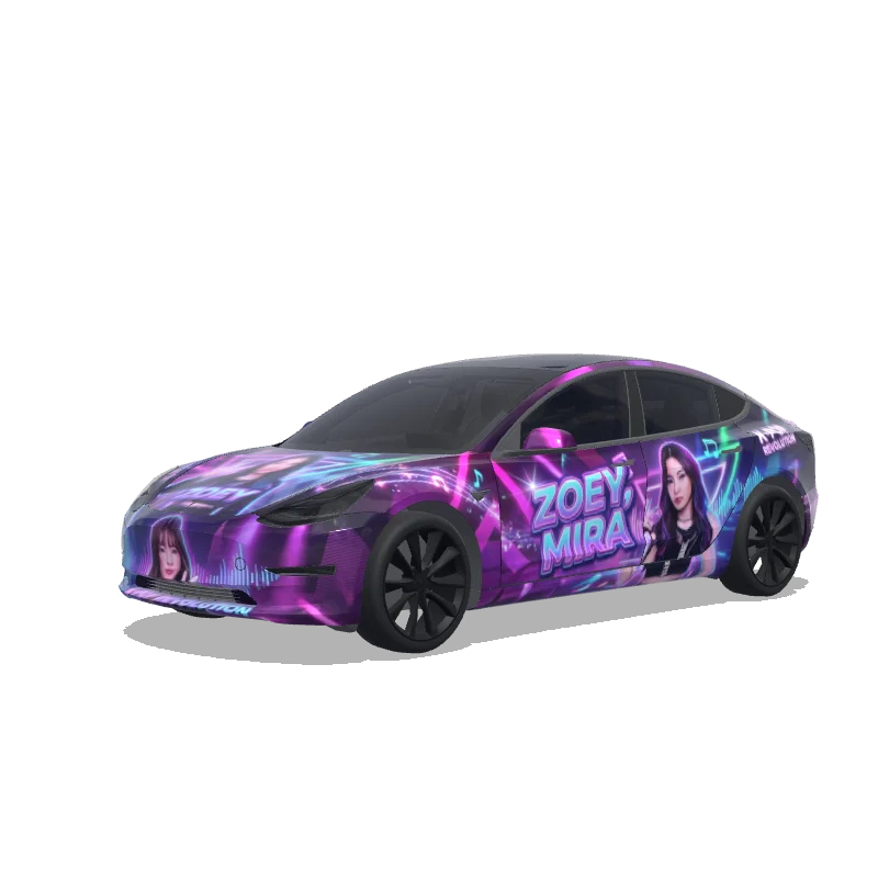 Tesla Model 3 custom wrap design