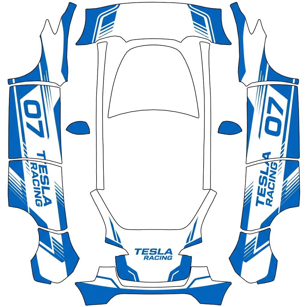 Model Y Wrap Design - flat wrap PNG for Model Y Paint Shop