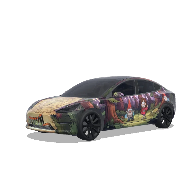 Tesla Model 3 custom wrap design