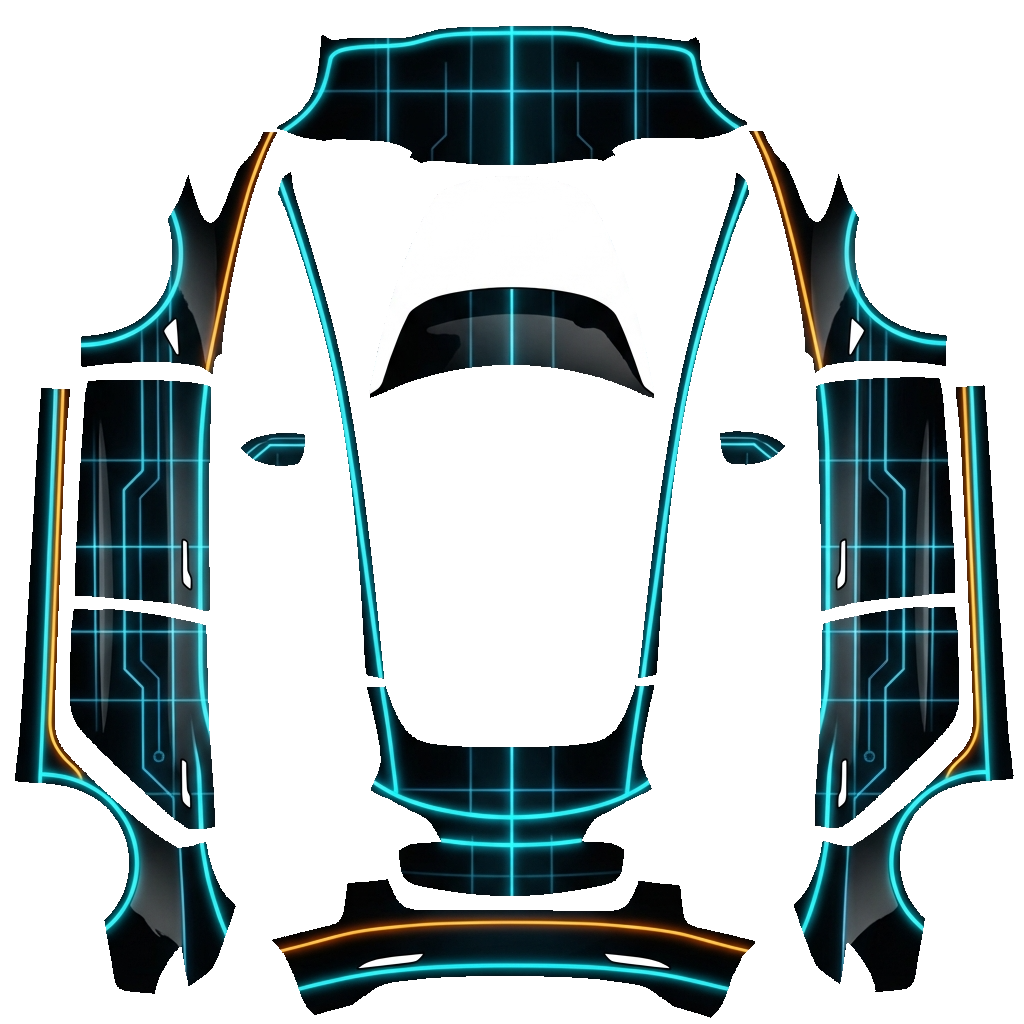 Model 3 Wrap Design - flat wrap PNG for Model 3 Paint Shop