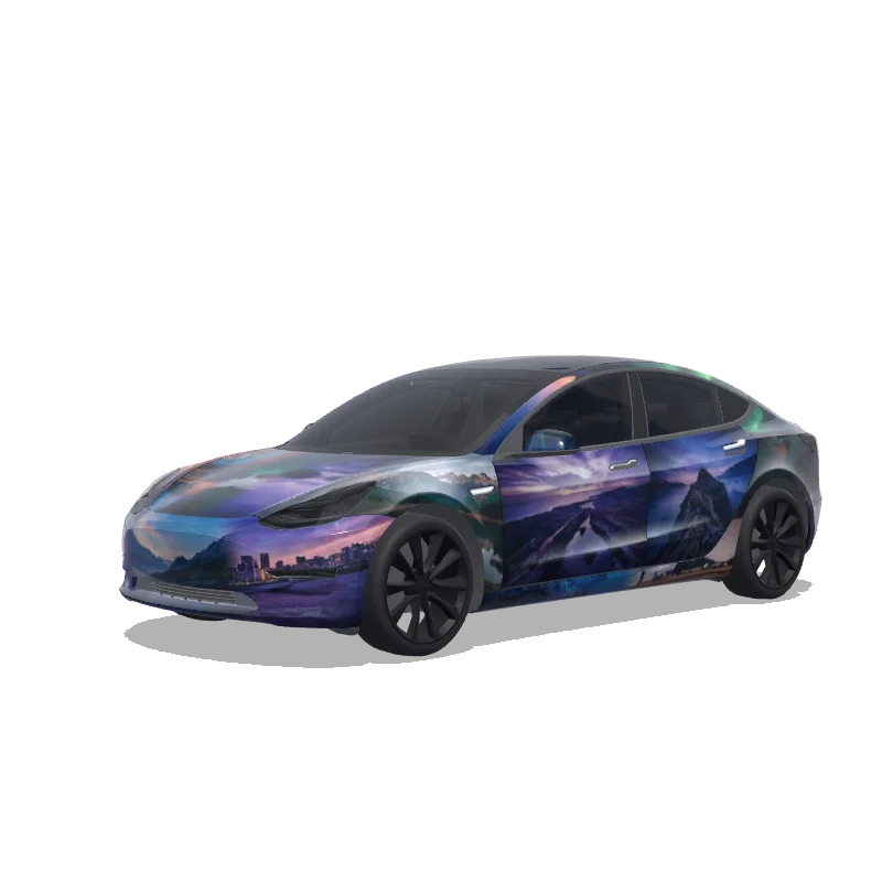 Tesla Model 3 custom wrap design