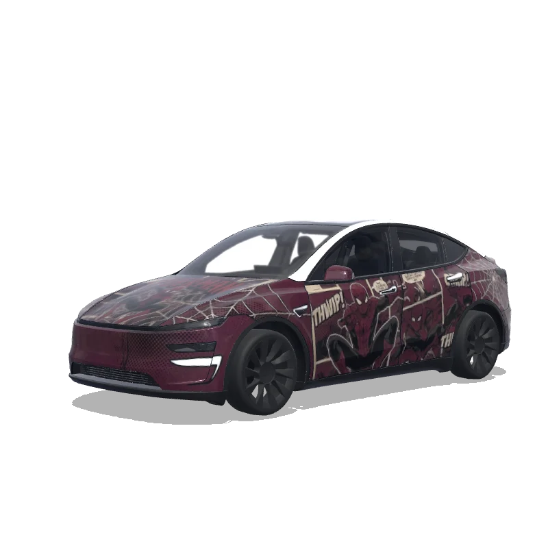 Racing Model Y (2025+ Premium) wrap, 3D Paint Shop preview