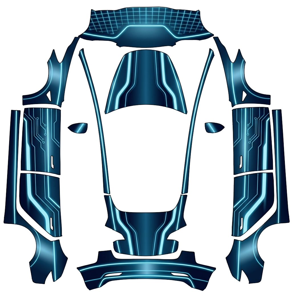 Model 3 Folierungsdesign - flat wrap PNG for Model 3 Paint Shop