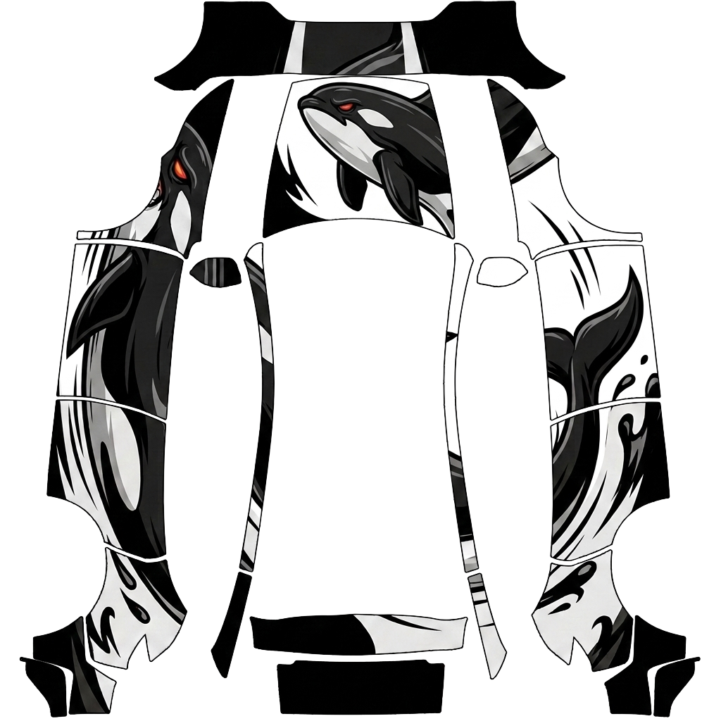 Model Y Wrap Design - flat wrap PNG for Model Y (2025+ Performance) Paint Shop