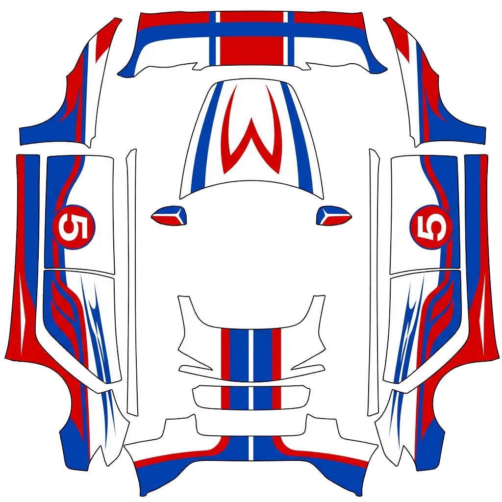 Model 3 Wrap Design - flat wrap PNG for Model 3 (2024+ Standard/Premium) Paint Shop