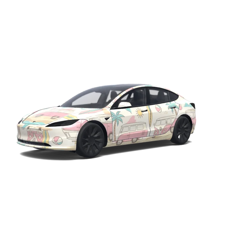 Tesla Model 3 (2024+ Standard/Premium) custom wrap design
