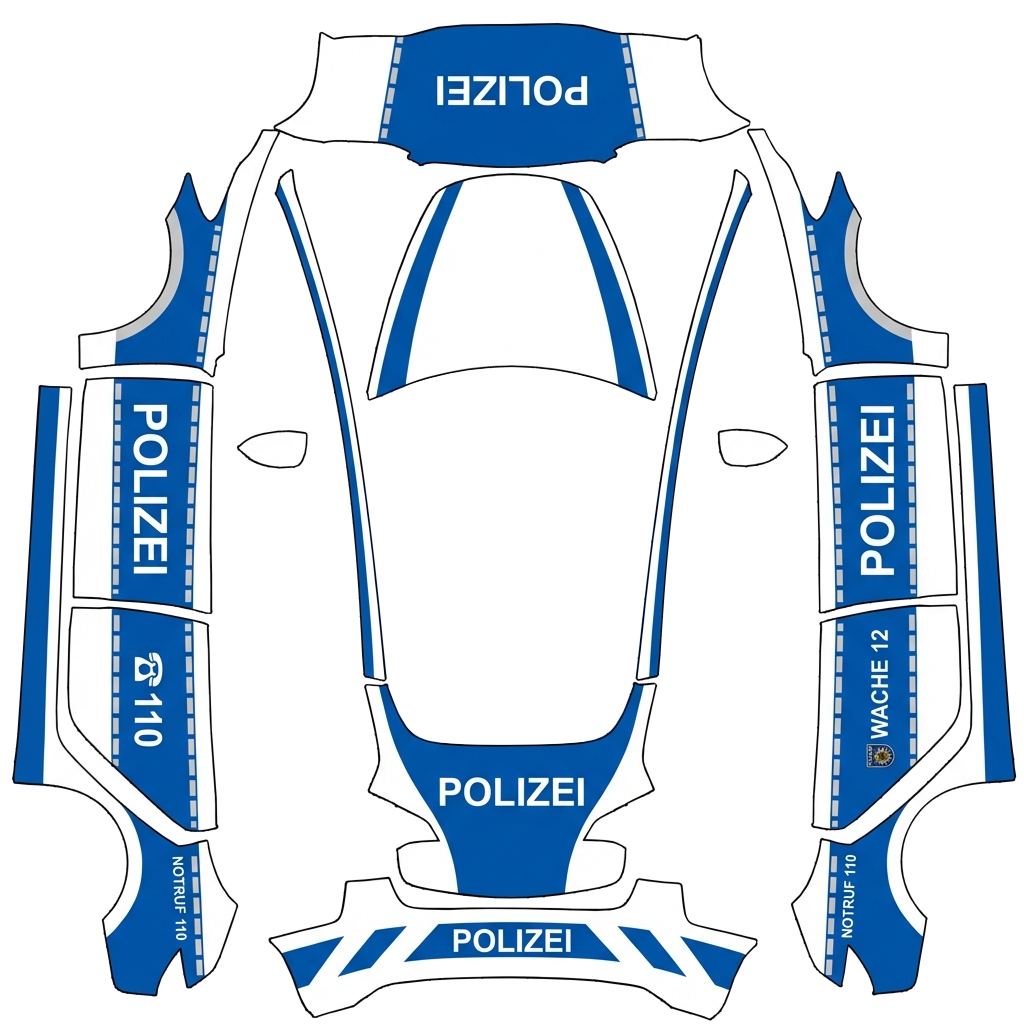 Model 3 Folierungsdesign - flat wrap PNG for Model 3 Paint Shop