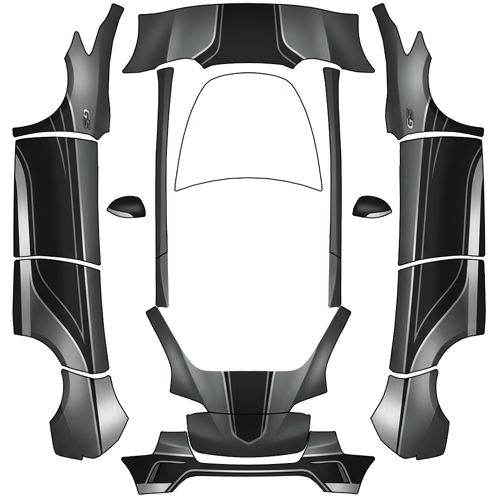 Model Y Wrap Design - flat wrap PNG for Model Y Paint Shop