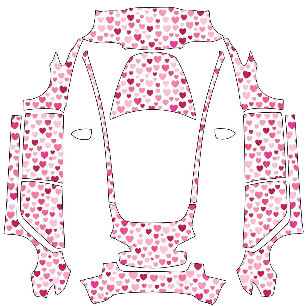 Model 3-folieringsdesign - flat wrap PNG for Model 3 Paint Shop