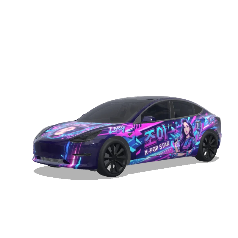 Tesla Model 3 custom wrap design