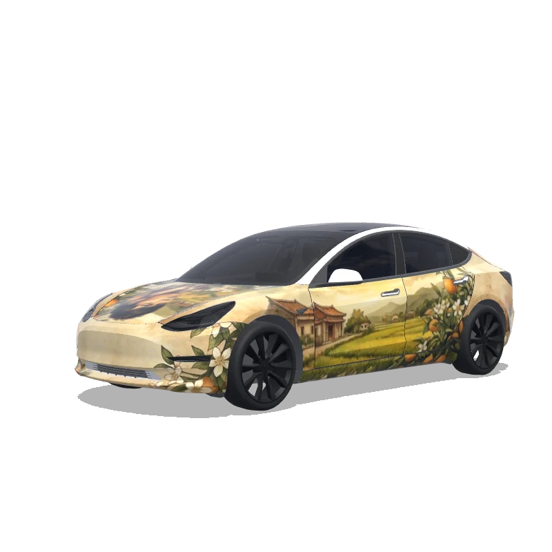 Tesla Model 3 custom wrap design