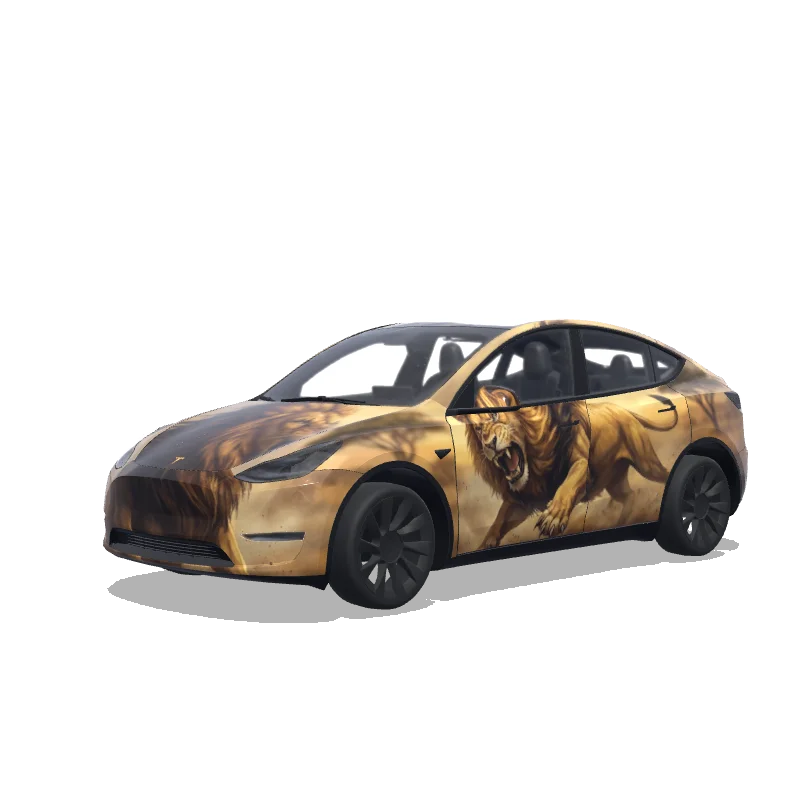 Tesla Model Y custom wrap design
