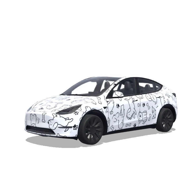 Tesla Model Y custom wrap design